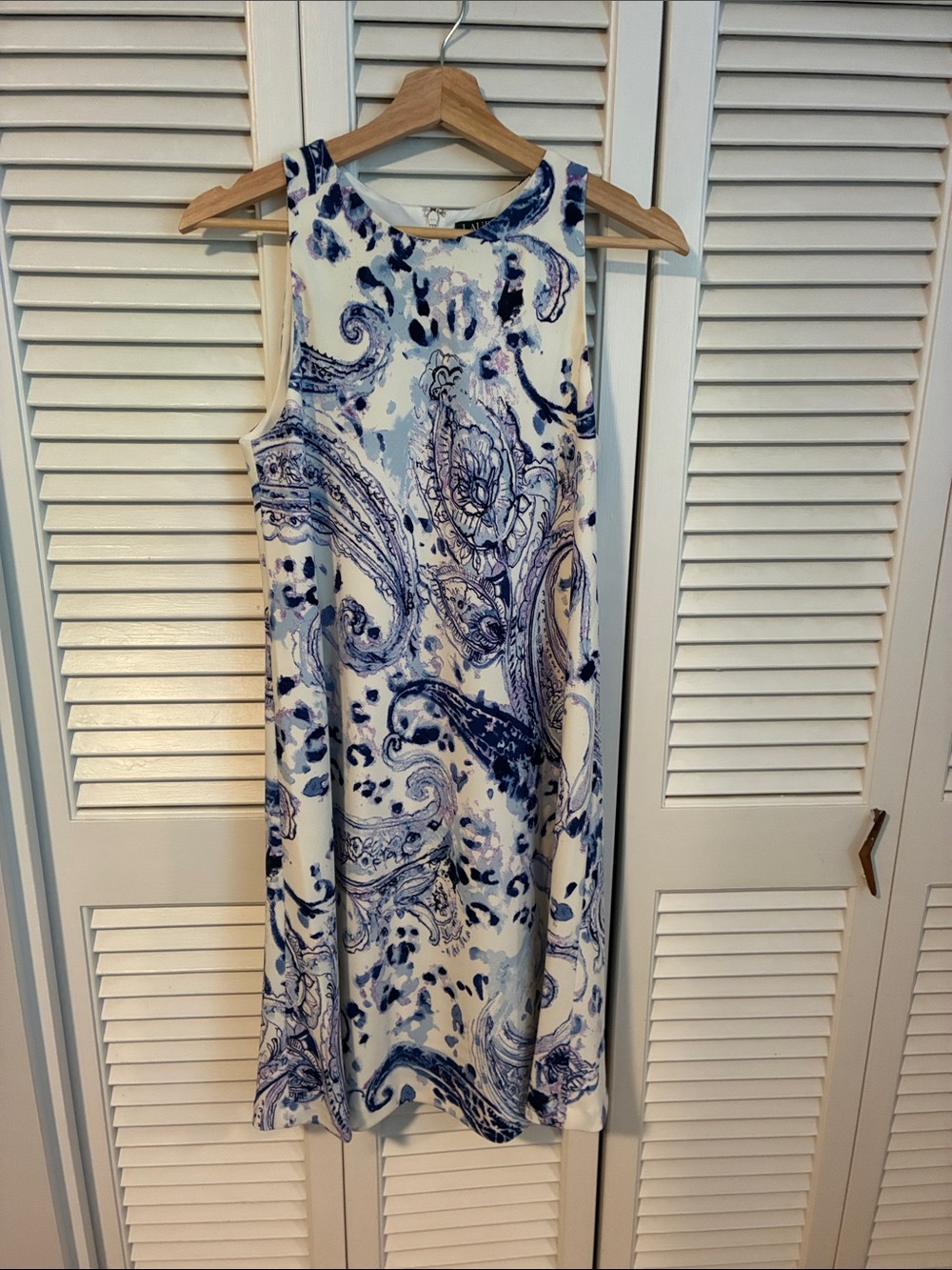 Ralph Lauren Blue Paisley Midi Dress